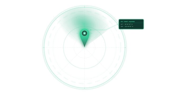 Animasi Holographic Radar Pin Drop 4K Motion Graphic Animation | Seamless Loop