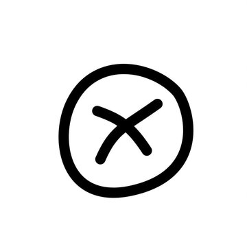 Crossmark Doodle Animation, Hand Drawn Rejected Motion Graphic