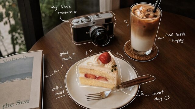 Kaffee und Kuchen auf einem Tisch