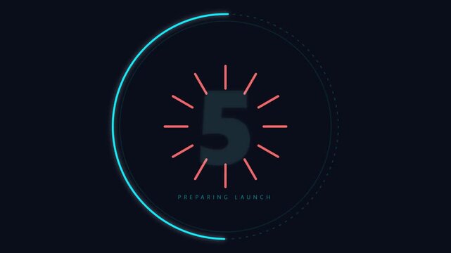 Modern minimalist logo design with glowing number five.