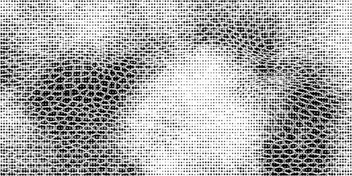Snakeskin pattern imitation. Lines and spots structural texture. Cool and artsy faux leather background. Abstract vector illustration. Black isolated on white. EPS10