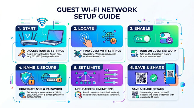 Comprehensive Infographic Guide for Setting Up a Secure Guest Wi-Fi Network