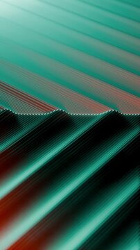 Vibrant Metallic Ridges Merge Inward To Craft Balanced Triangular Pyramid With Reflective Shine