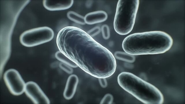 Realistic cellular mitochondria concept with natural depth and negative space for biology education, healthcare websites, biotechnology presentations, and research media.