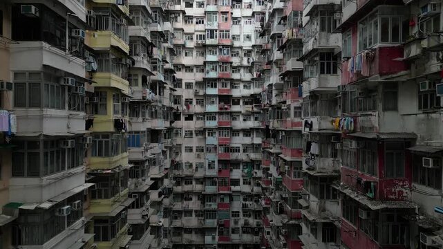 Dense Urban Apartment Complex in Hong Kong