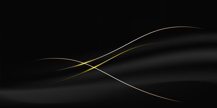 The background with a black or dark black color is luxurious and modern. It has thin and curved lines with a slight gold or gold sparkle that curves around the image, making it stand out and elegant.