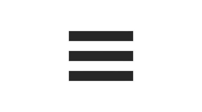Minimalist Hamburger Menu Icon for Digital User Interfaces