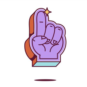 hand gesture cartoon animation with transparent background for element design