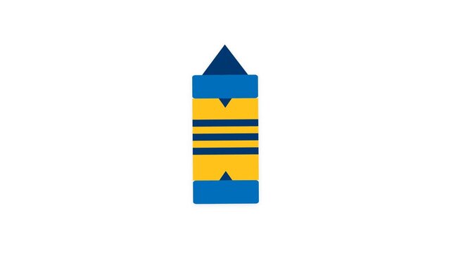 Crayon icon showing creative drawing process for education art and early learning activity
Keywords: