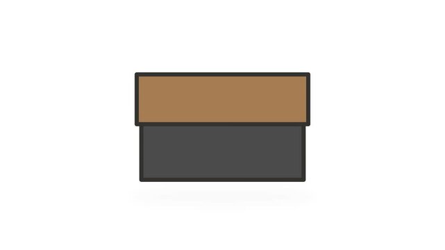 Chalkboard eraser icon showing cleaning process for education classroom preparation and teaching tool