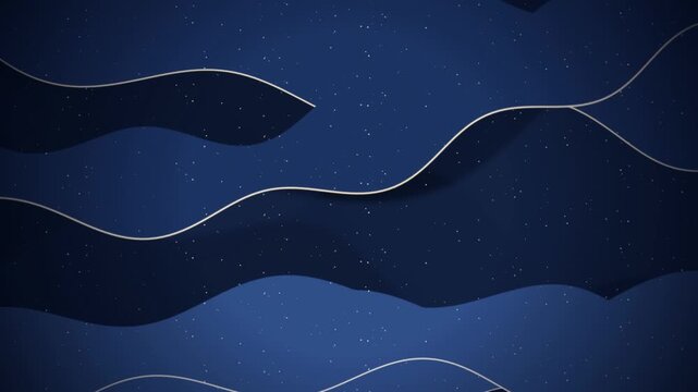 Layered digital illustration of a night sky over rolling hills