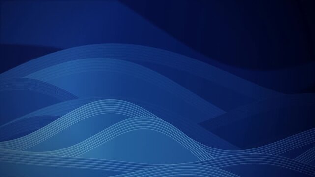 Minimalist Japanese style wave layers moving in a gentle loop