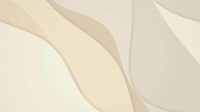Minimalist organic paper cutout shapes shift with tracing gold lines