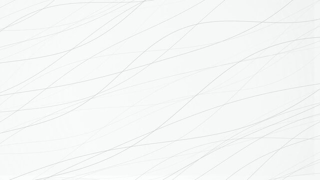 Minimalist white curved lines flow in a gentle waving motion