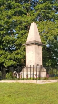 Lexington battlefield memorial plaque in granite, Lexington, MA on August 12, 2026.
American 250th Birthday.
