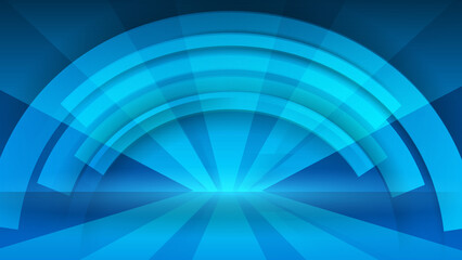 Obraz premium Abstract Sci Fi Tunnel Technology Background Banner, Futuristic Portal Speed Light Presentation Backdrop Vector Design