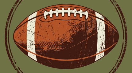 Obraz na płótnie Canvas Grunge Football Ball Vector Texture Illustration