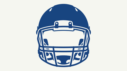 Fototapeta premium Football Helmet Front View Vector Icon Illustration