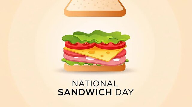 An illustration of a delicious layered sandwich.
