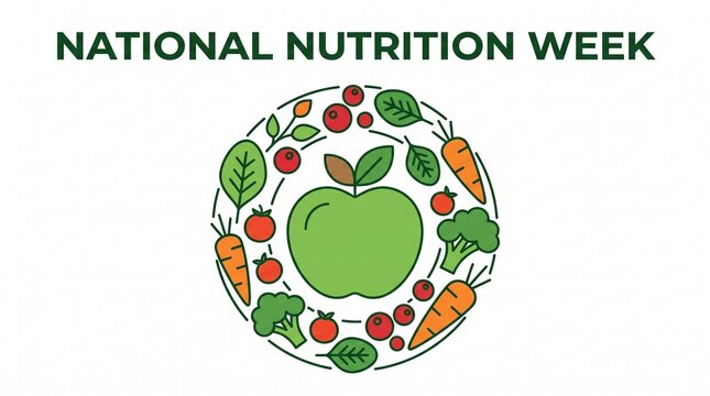 An apple surrounded by various fresh vegetables.
