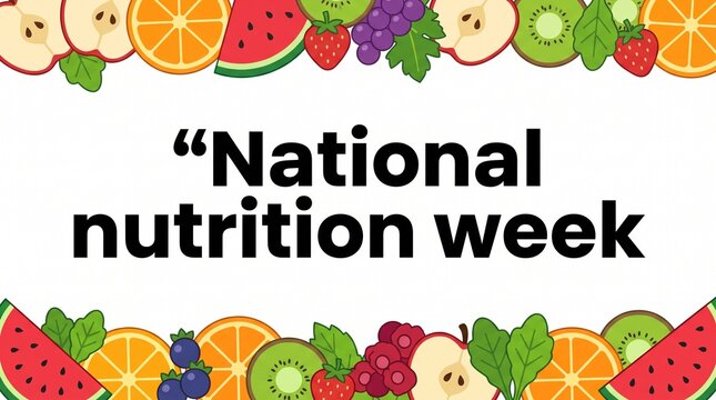 Text banner for National Nutrition Week celebration.
