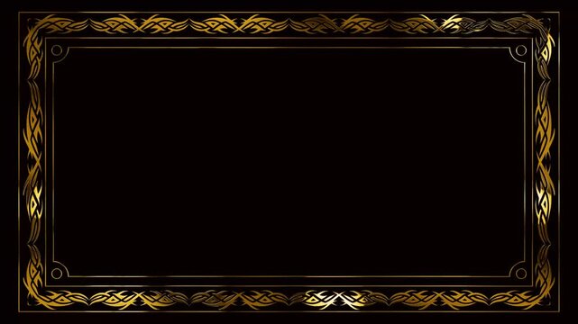 vintage gold frame with clipping path background
