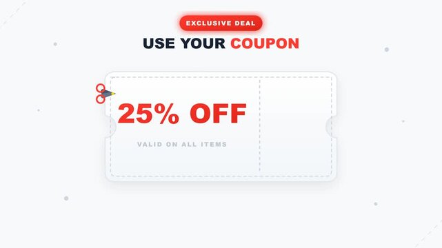 Modern Flat Design 2D Animation Featuring a Special Discount Offer for Shopping and Retail Business