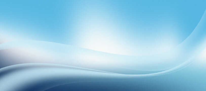 Abstract Light Blue Background with Elegant White Fine Wave Lines