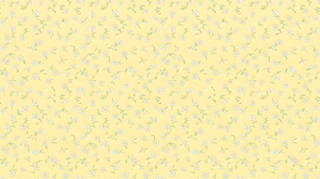 Seamless repeating abstract tiny musical notes pattern on soft yellow background with music background audio design melody pattern sound symbols seamless