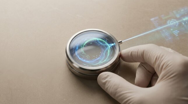 Visualization of data sovereignty represented by a person holding a magnifying glass within defined jurisdictional limits