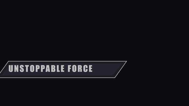 Unstoppable force minimalist motion title overlay for corporate presentations and motivational branding animation 4k
