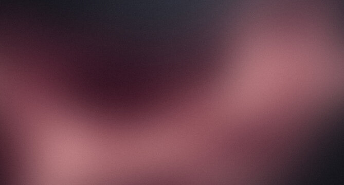 Abstract dark luxury background with glowing dusty rose and mauve light wave on deep charcoal gray and dark shadow gradient with vintage grainy noise texture