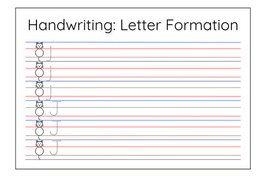 Educational handwriting practice worksheet for learning curved line shapes with handwriting, practice