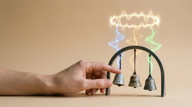 Hand holding light bulb to visualize ai multi-agent consensus as independent agents synchronize around shared results