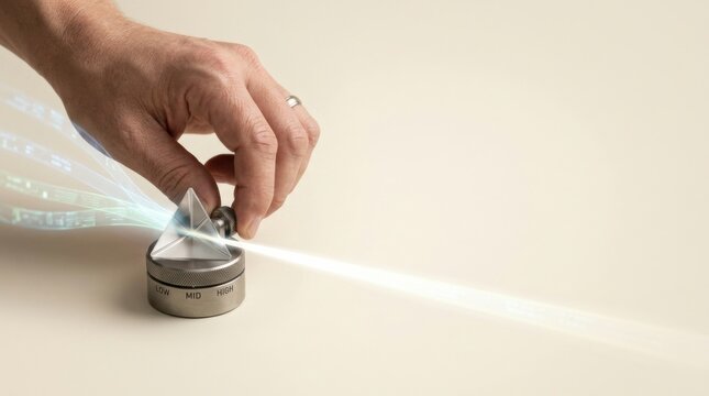 Person using a laser to cut paper demonstrating ai source trust by weighing information according to evidence quality