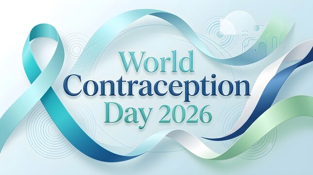 World Contraception Day 2026 elegant ribbon graphic background banner