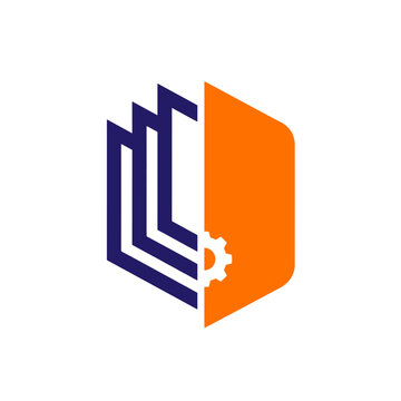 Book and Gear Vector Icon Concept for Education and Technology App UI Design