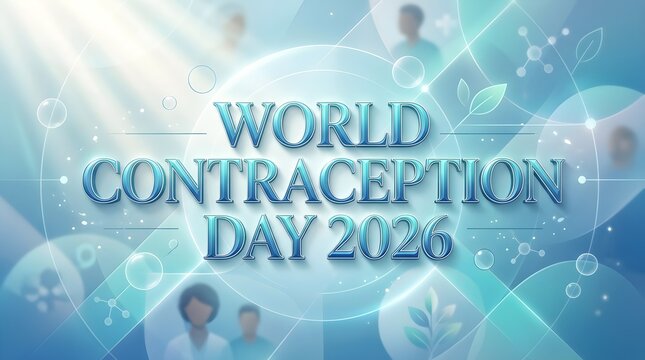 World Contraception Day 2026 bright light ray molecular background banner