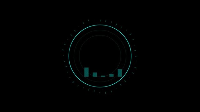 Green glowing circular target with concentric rings and central bullseye on transparent background green glowing target