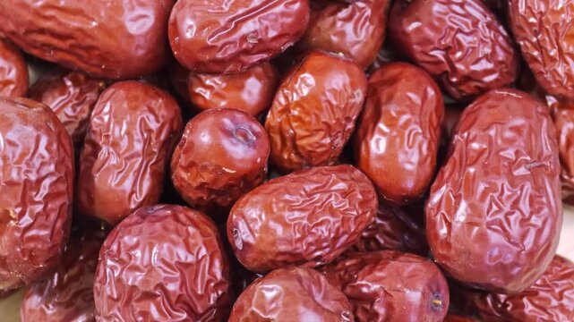 Pile of dried Chinese jujube fruit