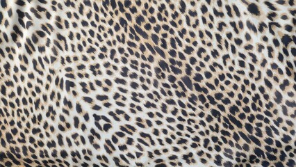 Close up of a leopard print fabric with black spots on a beige and white background © NoblePix