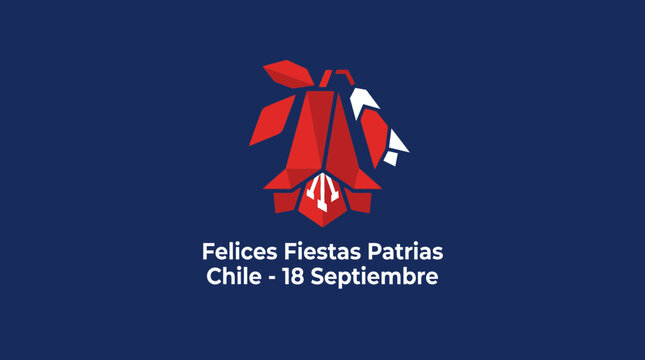 Chilean Independence Day Graphic with Copihue Flower