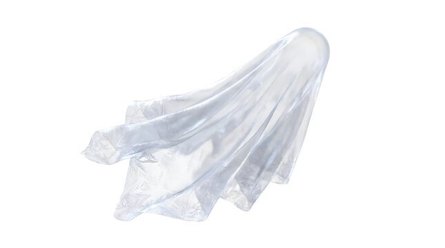 Realistic white sheet ghost flying effect.