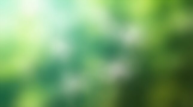 Abstract Fresh Green Gradient Background with Soft Blurry Light, Vibrant Natural Green Texture, Minimal Botanical Backdrop for Eco, Wellness, Spring and Modern Design