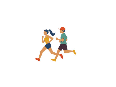 running man vector
