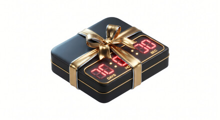 Obraz premium 3D Retail Sale Countdown Timer Bound with Gold Ribbon
