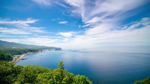 北海道・知床半島 プユニ岬から望むタイムラプス