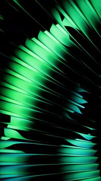 Abstract Glass Pillars In Green Color Symphony