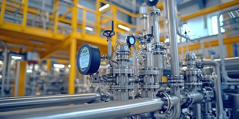 Fototapeta premium High-tech�hydrogen production�facility.