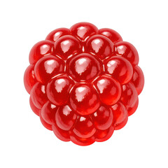 Fototapeta premium PNG Glossy red raspberry illustration.